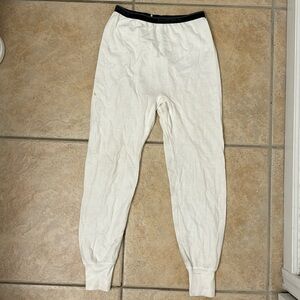 Duofold by Champion White Sweatpants Thermal Pants